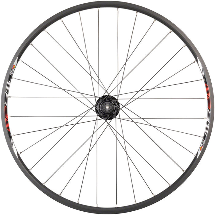 Quality Wheels Value Double Wall Series Disc Front Wheel - 26", QR x 100mm, 6-Bolt, Black, Clincher, 32H
