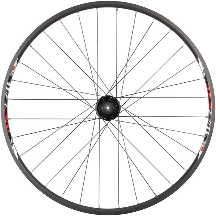 Quality Wheels Value Double Wall Series Disc Front Wheel - 26", QR x 100mm, 6-Bolt, Black, Clincher, 32H
