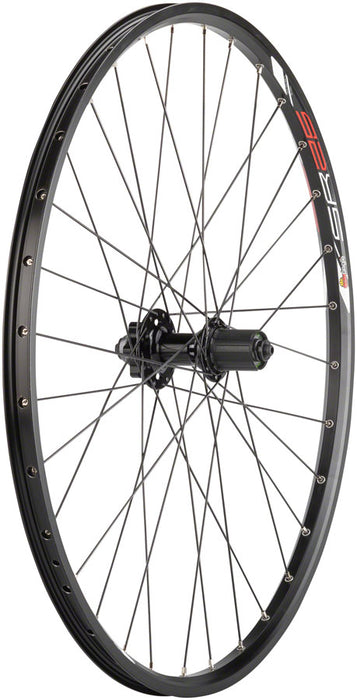 Quality Wheels Value Double Wall Series Disc Rear Wheel - 26", QR x 135mm, 6-Bolt, HG 10, Black, Clincher, 32H