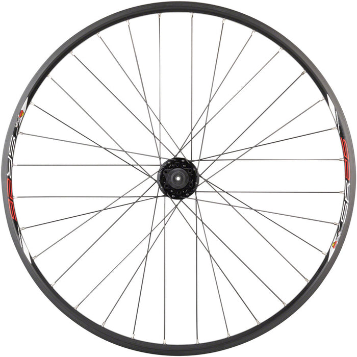 Quality Wheels Value Double Wall Series Disc Rear Wheel - 26", QR x 135mm, 6-Bolt, HG 10, Black, Clincher, 32H