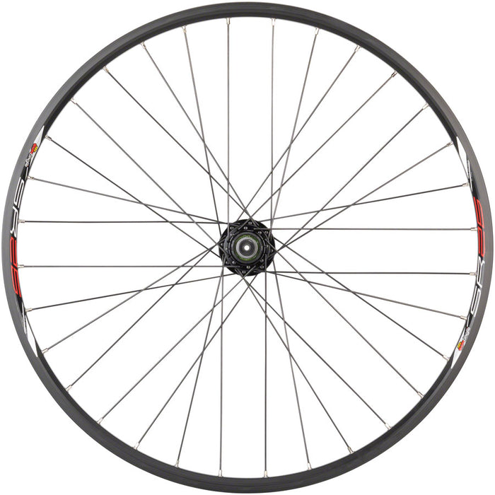 Quality Wheels Value Double Wall Series Disc Rear Wheel - 26", QR x 135mm, 6-Bolt, HG 10, Black, Clincher, 32H