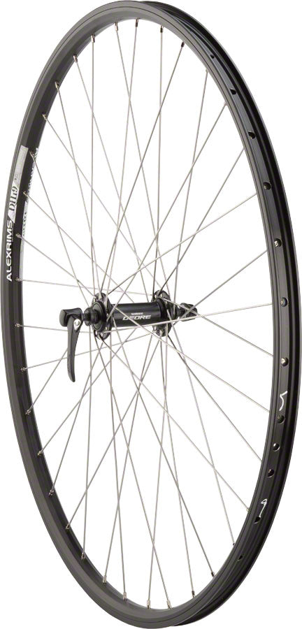 Quality Wheels Deore/DH19 Front Wheel - 700, QR x 100mm, Rim Brake, Black, Clincher, 36H