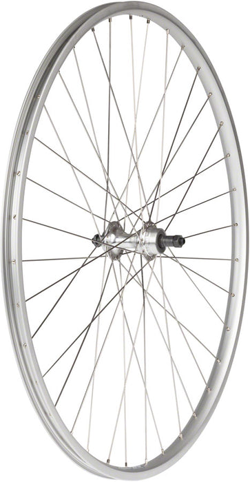 Quality Wheels Value Single Wall Series Rear Wheel - 27", QR x 130mm, Rim Brake, Freewheel, Silver, Clincher, 36H
