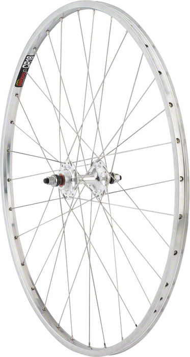 Quality Wheels CR-18 Track Rear Wheel - 27", 10 x 1 x 120mm, Rim Brake, Fixed/Freewheel, Polished/Silver, Clincher, 32H