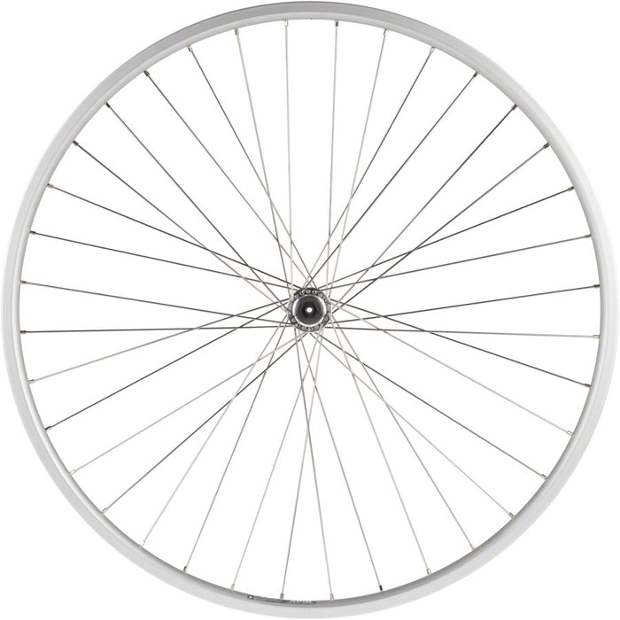 Quality Wheels Value Single Wall Series Front Wheel - 27", QR x 100mm, Rim Brake, Silver, Clincher, 36H