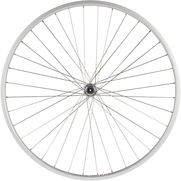 Quality Wheels Value Single Wall Series Front Wheel - 27", QR x 100mm, Rim Brake, Silver, Clincher, 36H