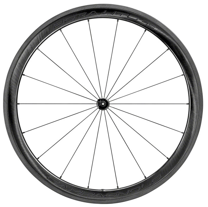 Campagnolo Bora WTO 45 Front Wheel - 700c, QR x 100mm, Rim Brake, 2-Way Fit, Dark Label