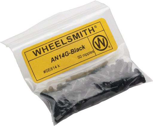 Wheelsmith 14g Alloy Nipple, 12mm - Black (Bag/50)