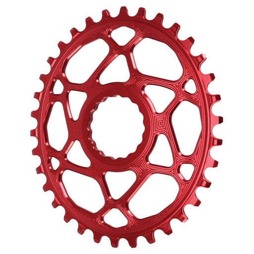 absoluteBLACK Spiderless Cinch DM Oval chainring, 34T - red