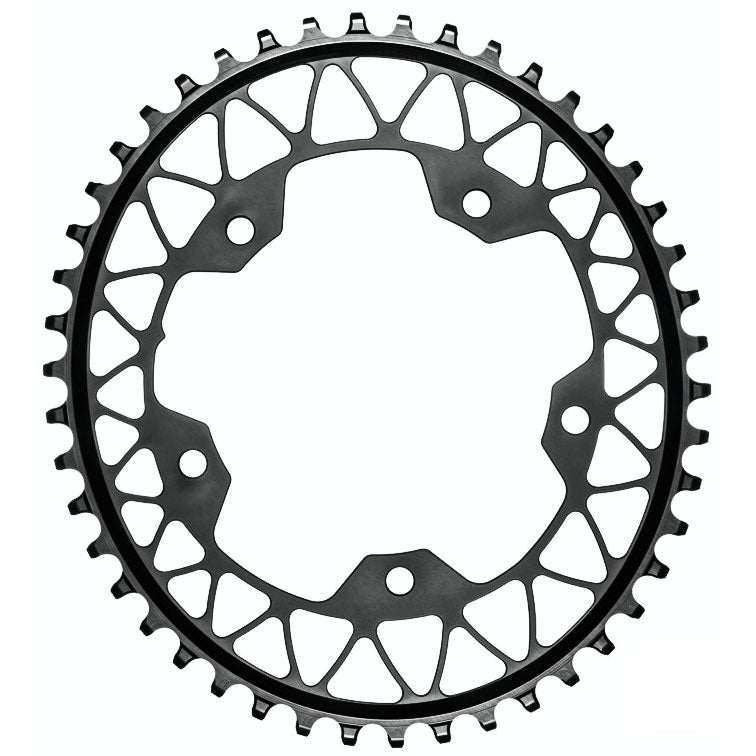 absoluteBLACK 5x110BCD Gravel 1X oval chainring, 44T - black