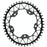 absoluteBLACK 5x110BCD Gravel 1X oval chainring, 48T - black