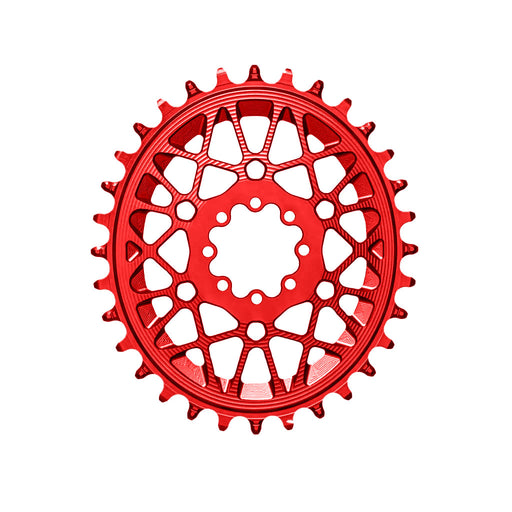 Absolute Black Oval SRAM T-Type DM 8-Hole Boost Chainring, 34T, Red