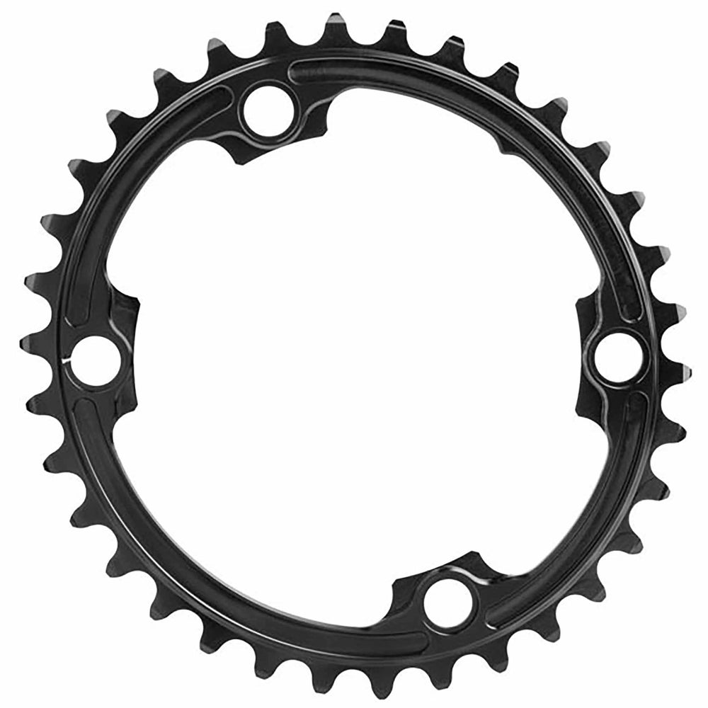 absoluteBLACK Premium oval road chainring, 4x110BCD 34T - black