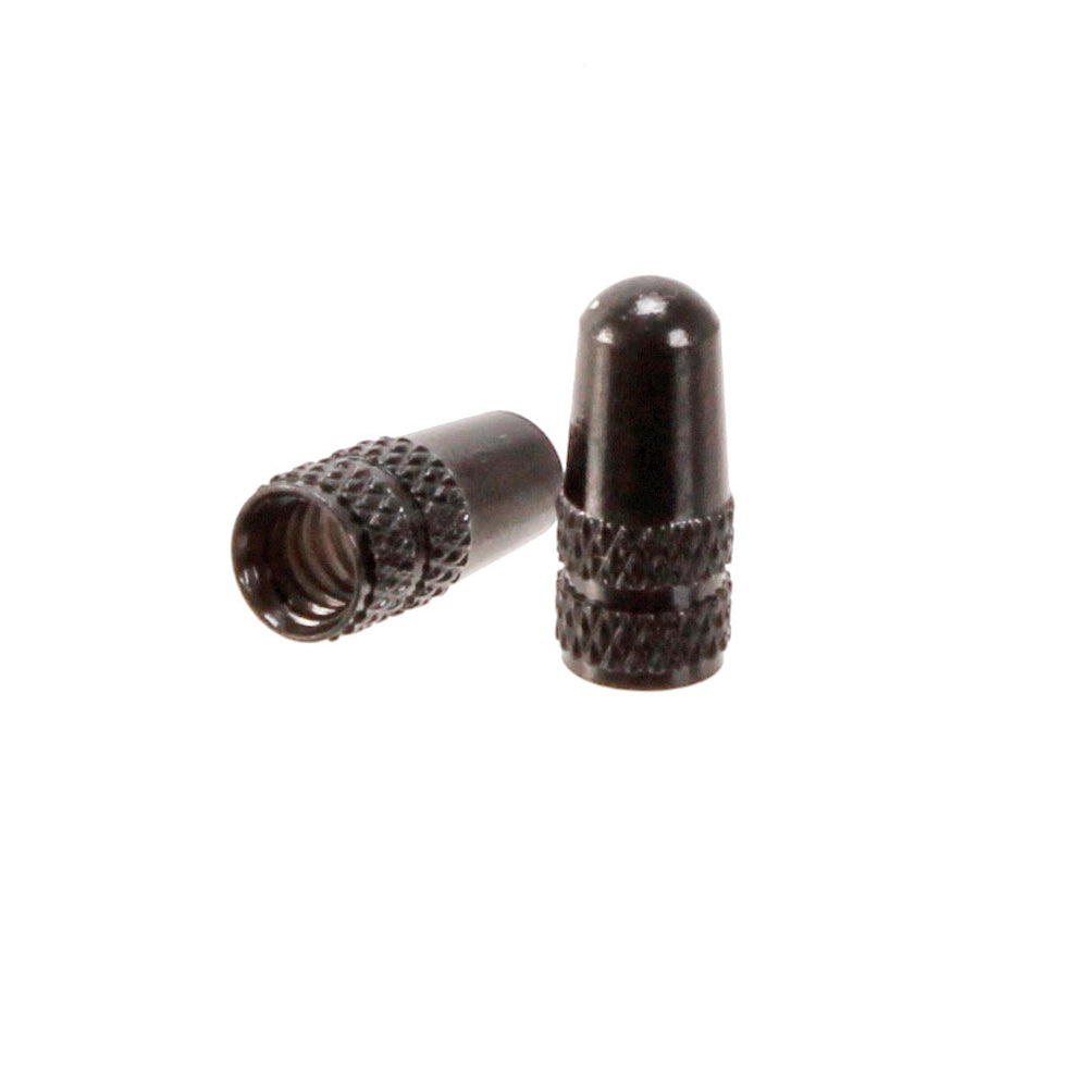 Alligator Alloy valve cap, Presta, black - pair