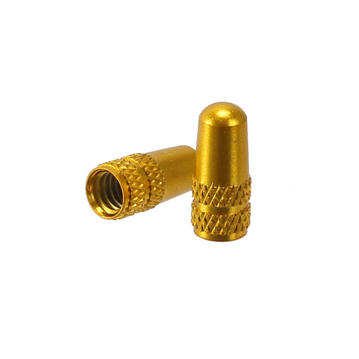 Alligator Alloy valve cap, Presta, gold - pair