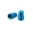 Alligator Alloy valve cap, Schrader, blue - pair