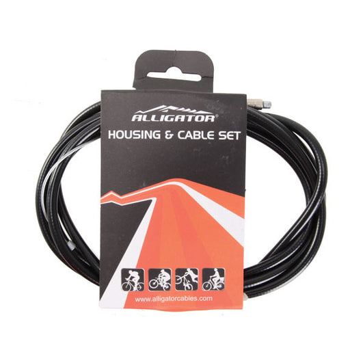 Alligator Economy Derailleur Cable/Casing Set, Black