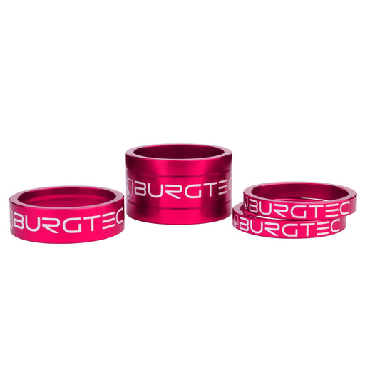 Burgtec Stem Spacer Kit - Toxic Pink Set/4