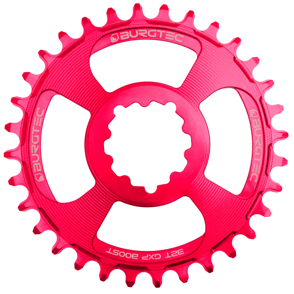 Burgtec Compatible with GXP Boost 3mm Thick Thin Chainring, 30T - Toxic Pink
