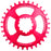 Burgtec Compatible with GXP Boost 3mm Thick Thin Chainring, 30T - Toxic Pink
