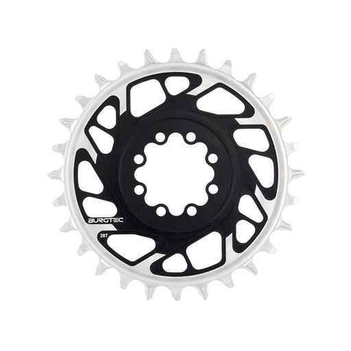 Burgtec 3mm Offset Thick Thin Chainring SRAM 8-Bolt, 28T, Blk