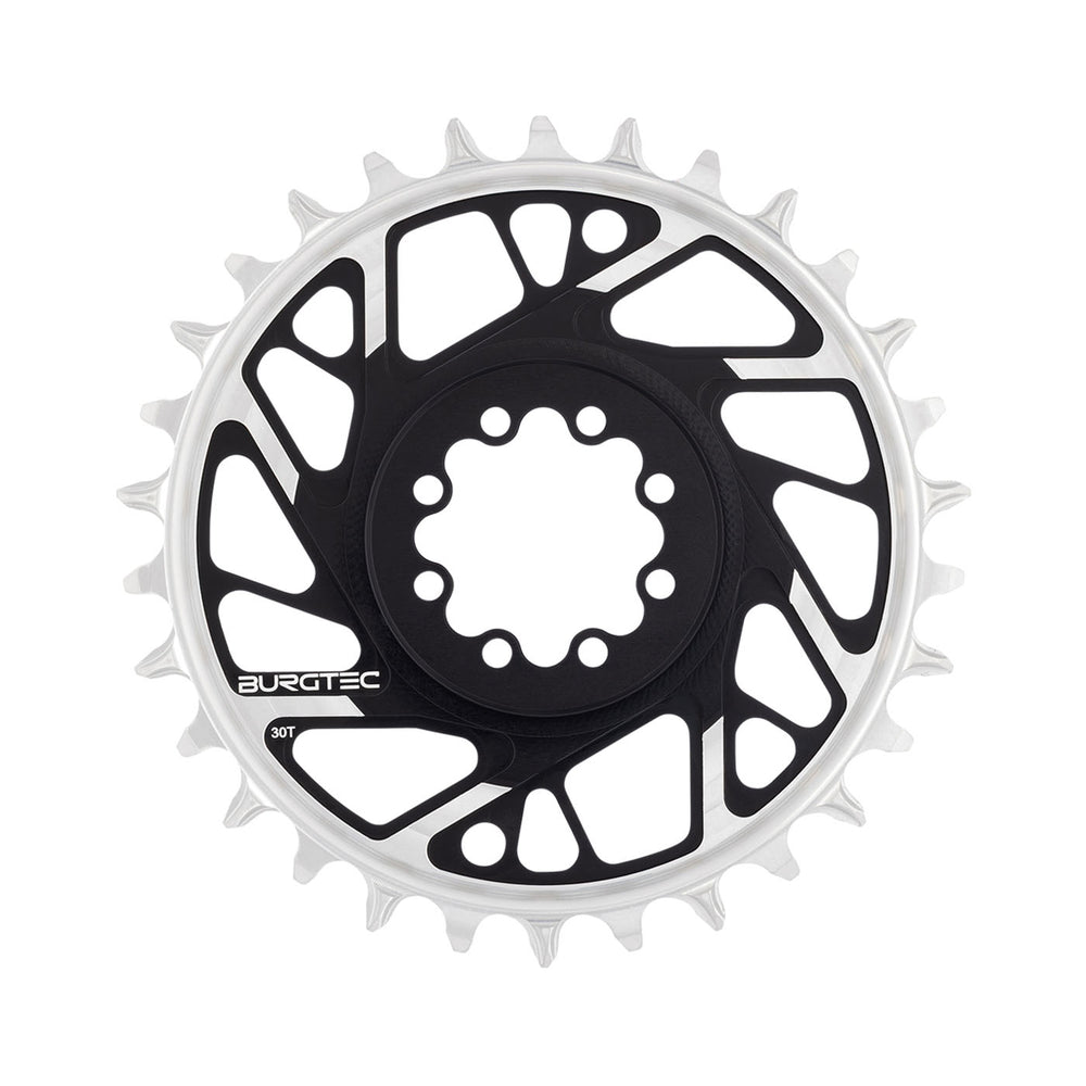 Burgtec 3mm Offset Thick Thin Chainring SRAM 8-Bolt, 30T, Blk