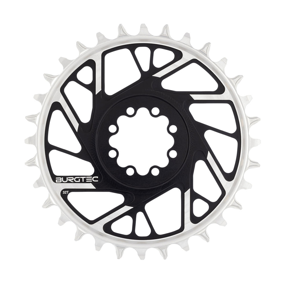 Burgtec 3mm Offset Thick Thin Chainring SRAM 8-Bolt, 32T, Blk