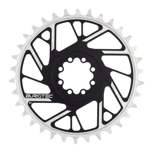 Burgtec 3mm Offset Thick Thin Chainring SRAM 8-Bolt, 34T, Blk