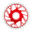 Burgtec 3mm Offset Thick Thin Chainring SRAM 8-Bolt, 34T, Red