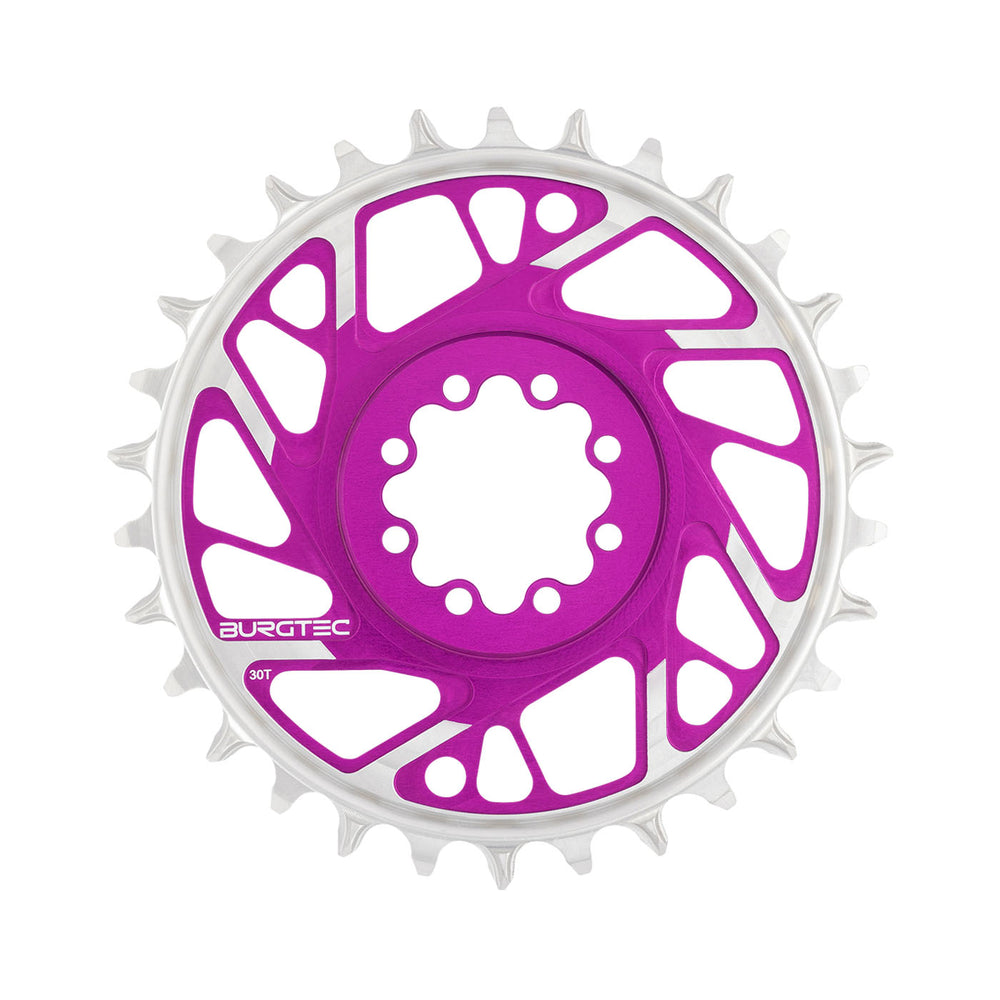 Burgtec 3mm Offset Thick Thin Chainring SRAM 8-Bolt, 30T, Purp