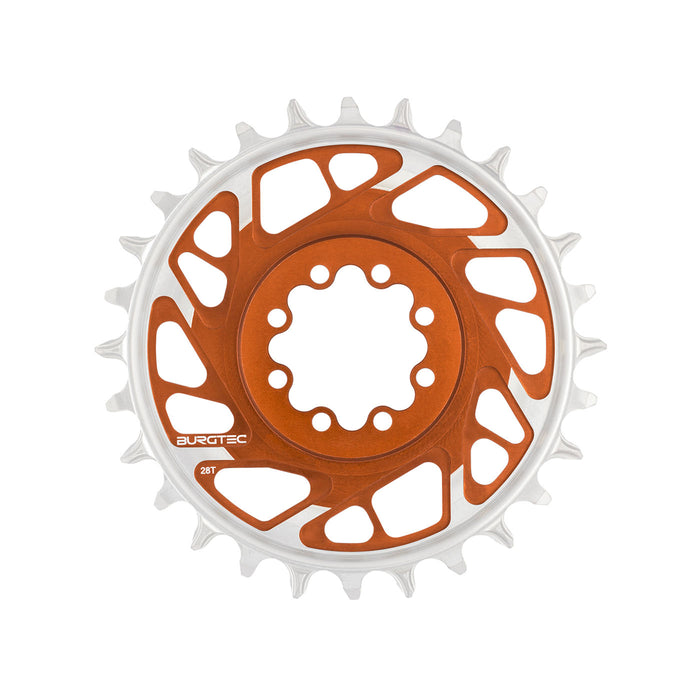 Burgtec 3mm Offset Thick Thin Chainring SRAM 8-Bolt, 28T, Brnz