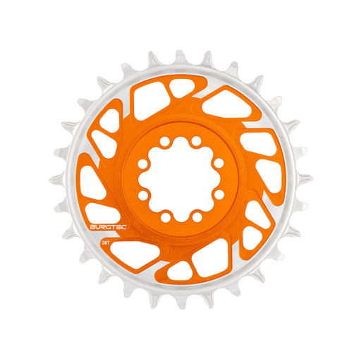 Burgtec 3mm Offset Thick Thin Chainring SRAM 8-Bolt, 28T, Org