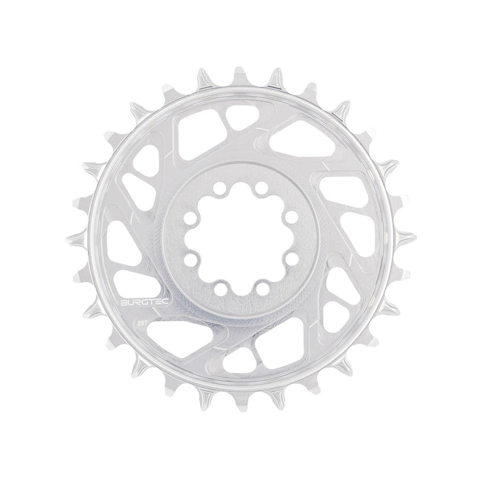 Burgtec 3mm Offset Thick Thin Chainring SRAM 8-Bolt, 28T, Silv