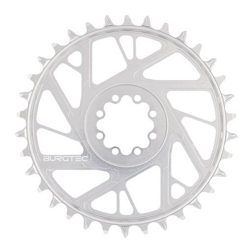 Burgtec 3mm Offset Thick Thin Chainring SRAM 8-Bolt, 34T, Silv