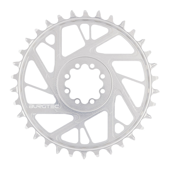Burgtec 3mm Offset Thick Thin Chainring SRAM 8-Bolt, 34T, Silv
