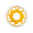 Burgtec 3mm Offset Thick Thin Chainring SRAM 8-Bolt, 28T, Gold
