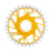 Burgtec 3mm Offset Thick Thin Chainring SRAM 8-Bolt, 32T, Gold