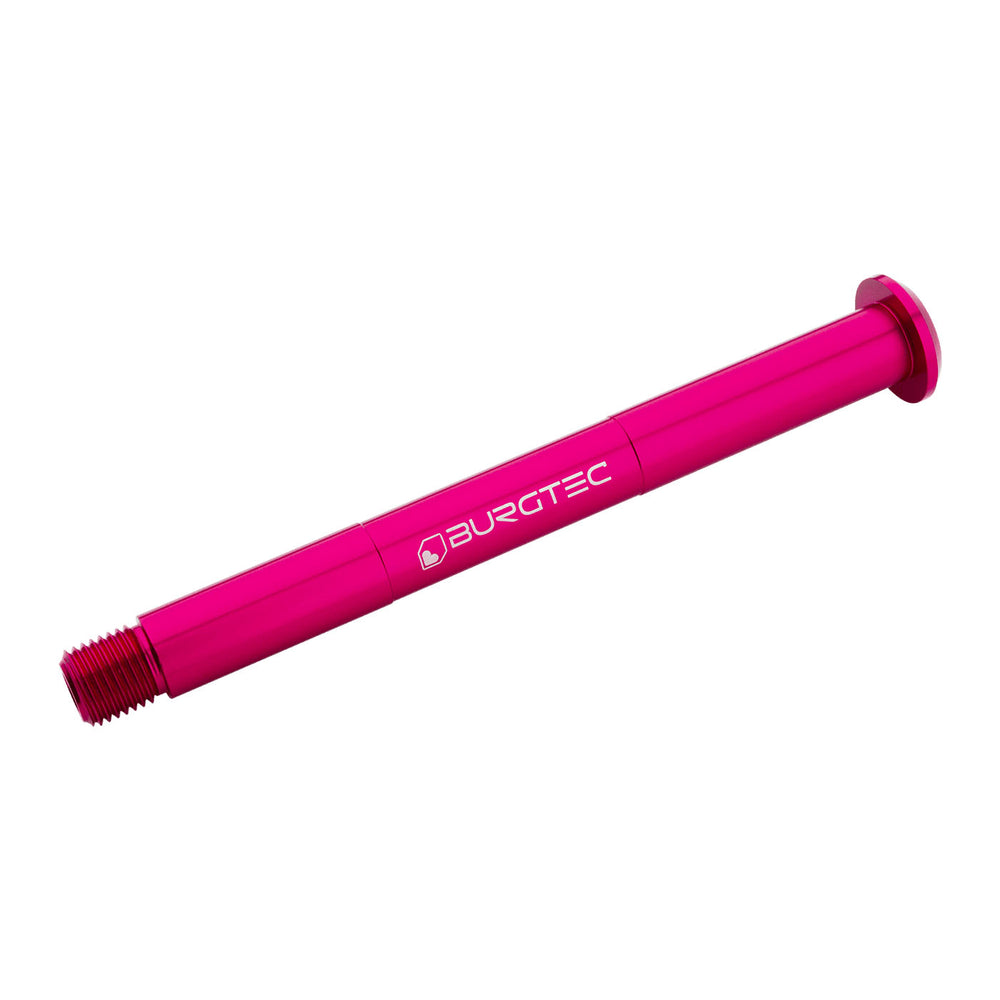 Burgtec Fox Fork Axle, 15x110mm, Toxic Pink (156mm length M14x1.5TPI)