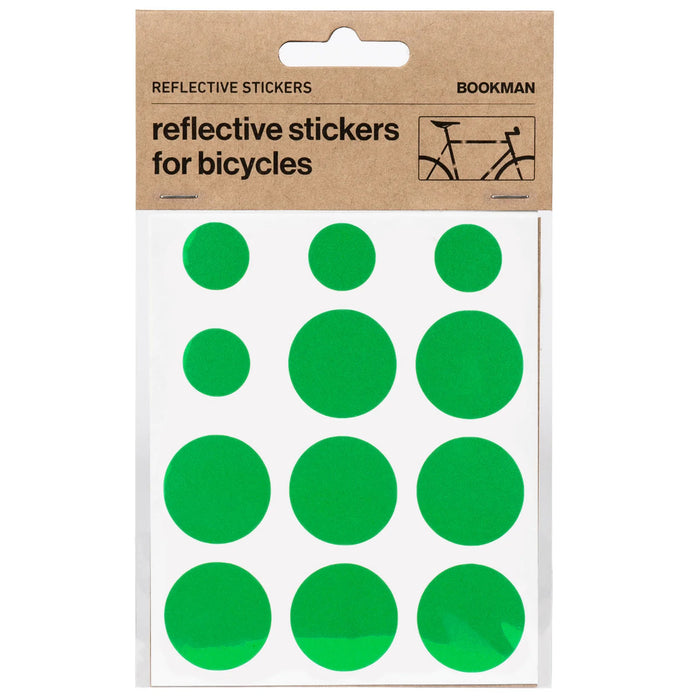 Bookman Visibility Reflective Stickers, Dots, Green