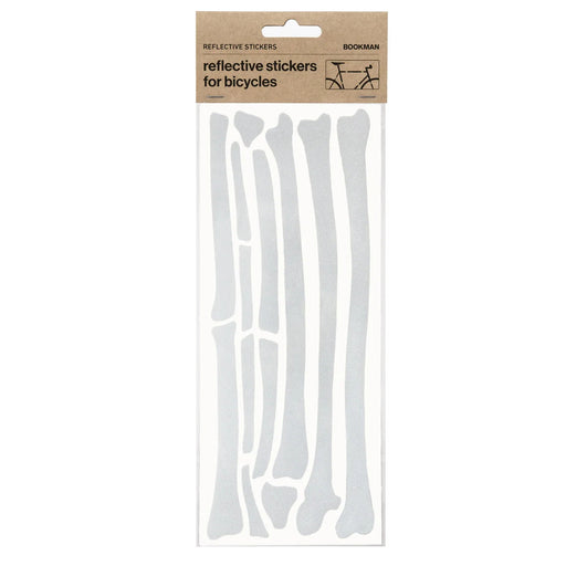 Bookman Visibility Reflective Stickers, Bone, White