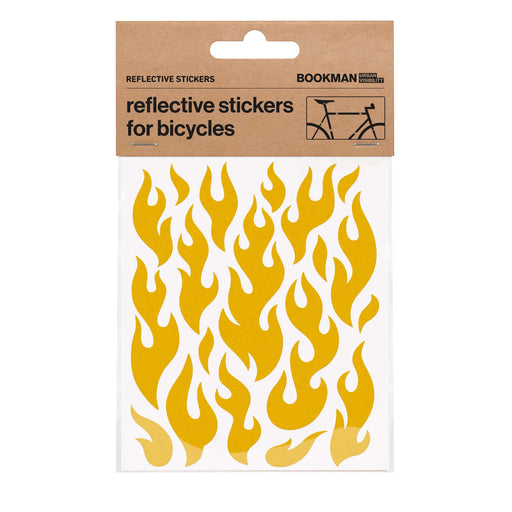 Bookman Visibility Reflective Stickers, Flames, Yellow