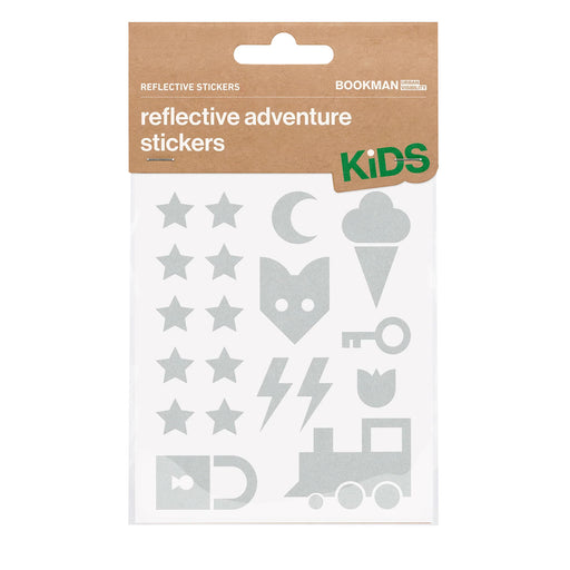 Bookman Visibility Reflective Stickers, Adventure, White