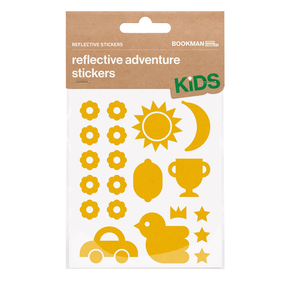 Bookman Visibility Reflective Stickers, Adventure, Yellow