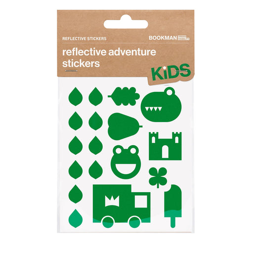 Bookman Visibility Reflective Stickers, Adventure, Green
