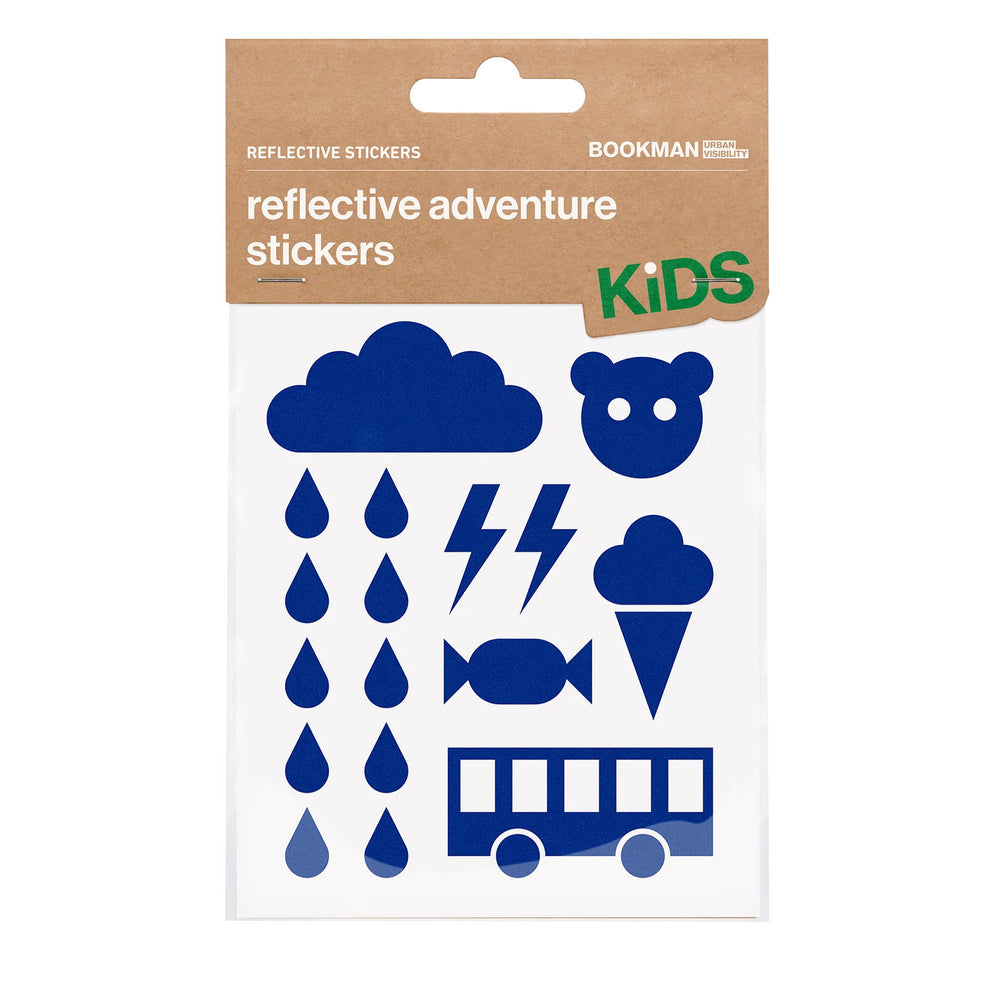 Bookman Visibility Reflective Stickers, Adventure, Blue