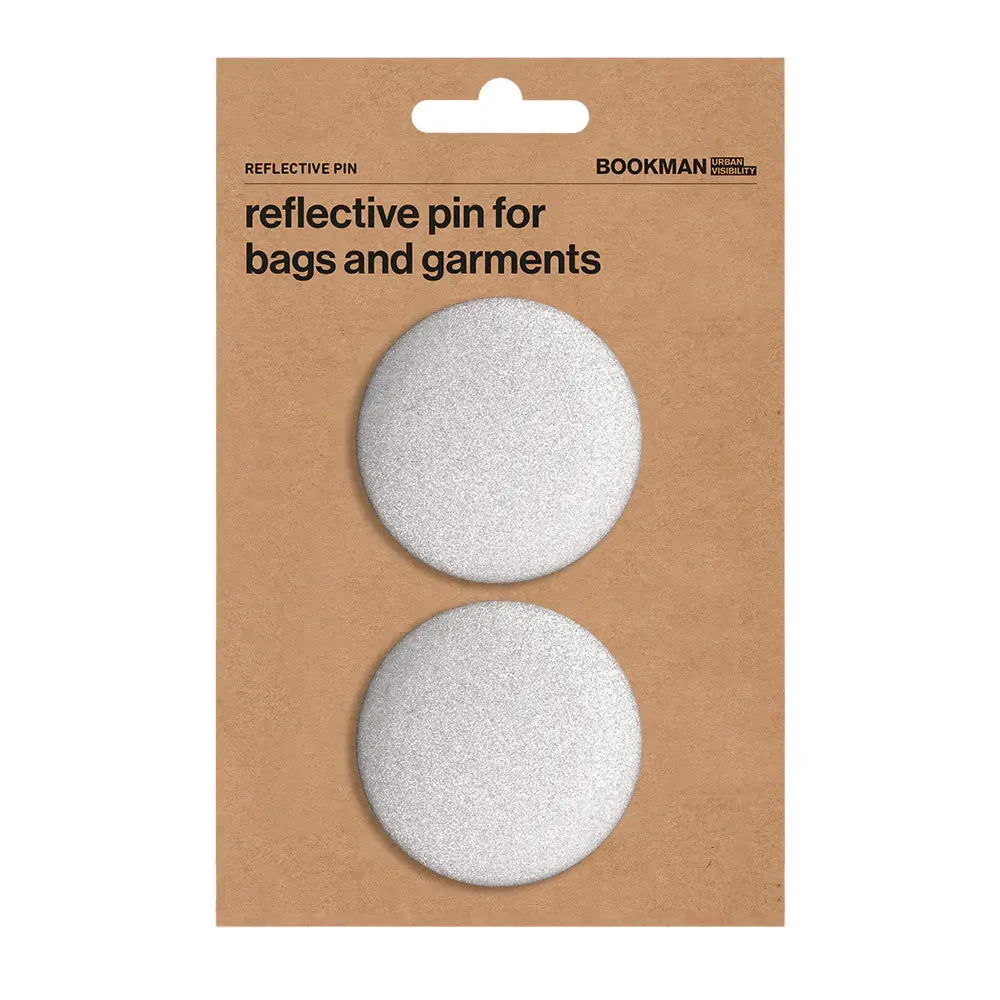 Bookman Visibility Reflective Pins, Silver, Pair