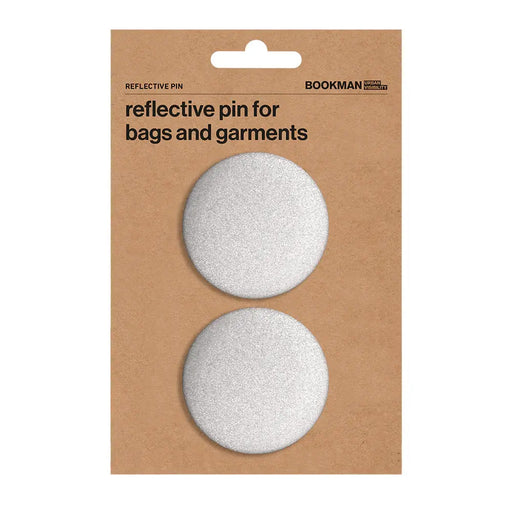 Bookman Visibility Reflective Pins, Silver, Pair