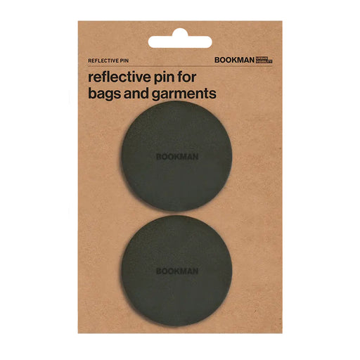Bookman Visibility Reflective Pins, Black, Pair
