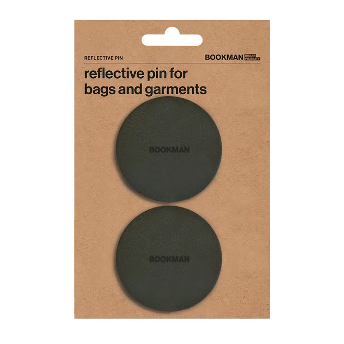 Bookman Visibility Reflective Pins, Black, Pair