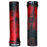 Bike Works CO Lock-On Waffle Grips, Pair, Red/Black Swirl